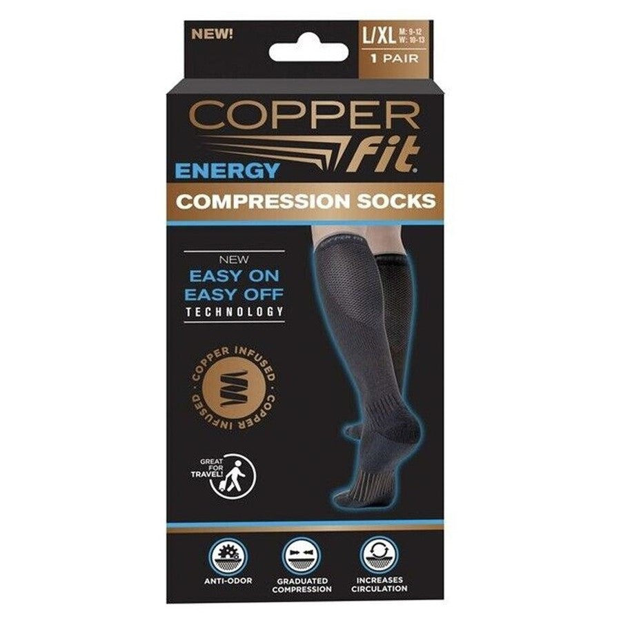 Copper Fit Energy Compression Socks Large And Extr Large, 1 Ea